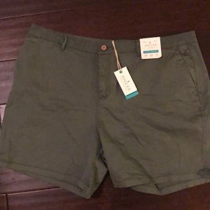 Ladies sz 16 NWT JOULES CHINO shorts olive green !